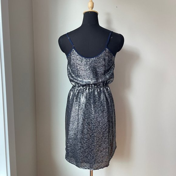 Rebecca Taylor Navy Sequin Dress - Picture 3 of 15